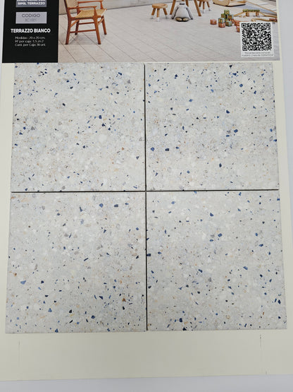 Terrazzo Bianco - 20 x 20 cm - Ceramica - 1era