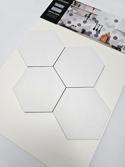 Hexagonal 17 Bianco - 17 x 19,5 cm - Ceramica - 1era