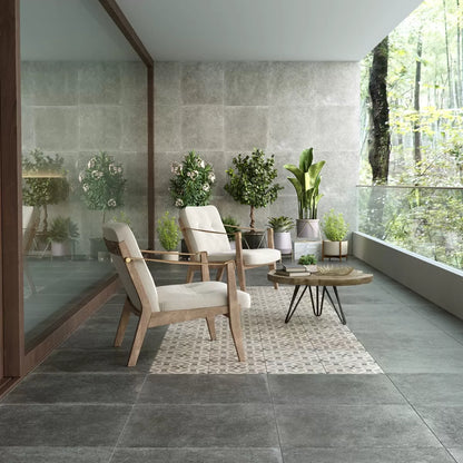 Urban Concrete Antracite Antideslizante - 58x58 - Porcelanato - San Lorenzo - 1era (m2)