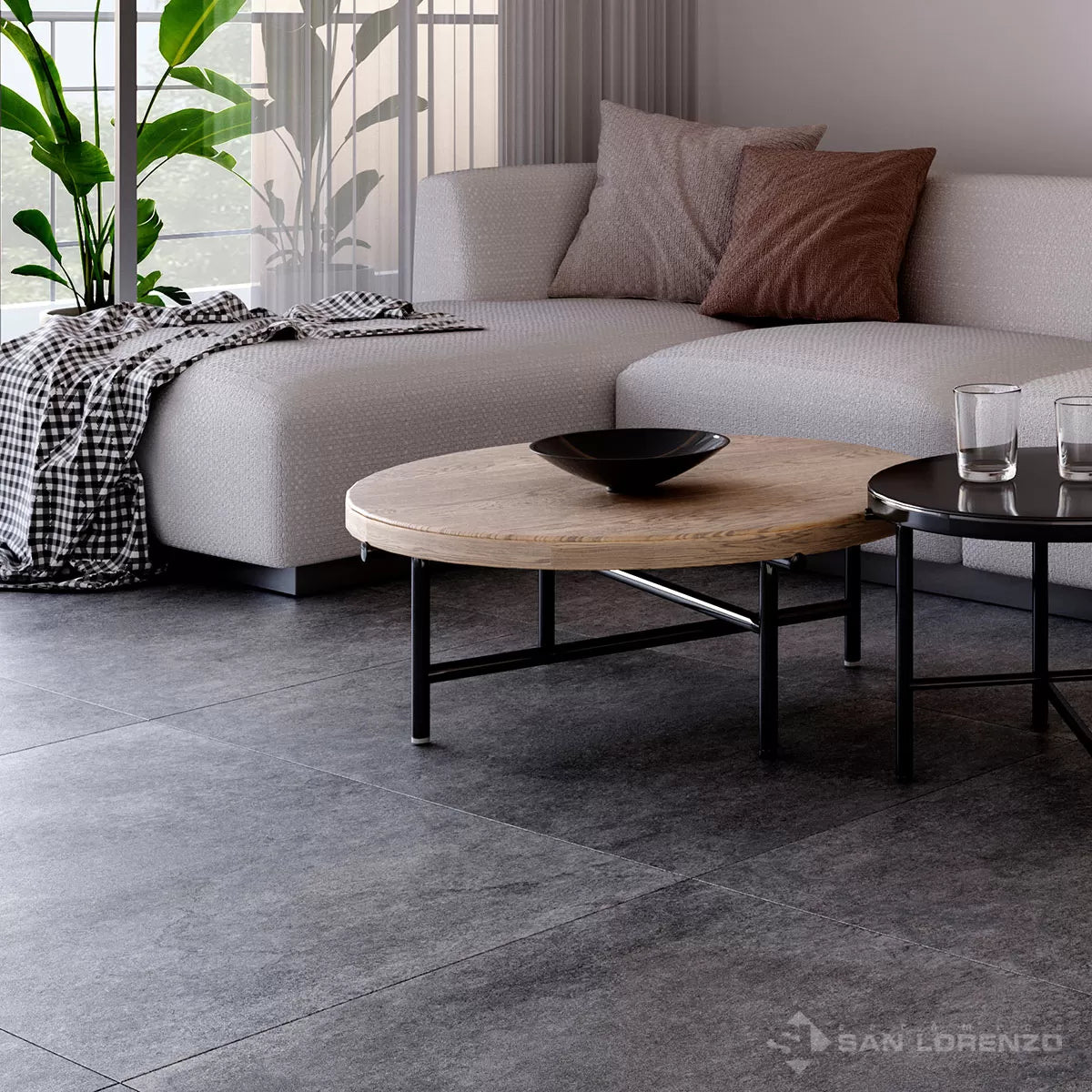 Urban Concrete Antracite – Duo - 58x117 - Porcelanato - San Lorenzo - 1era (m2)