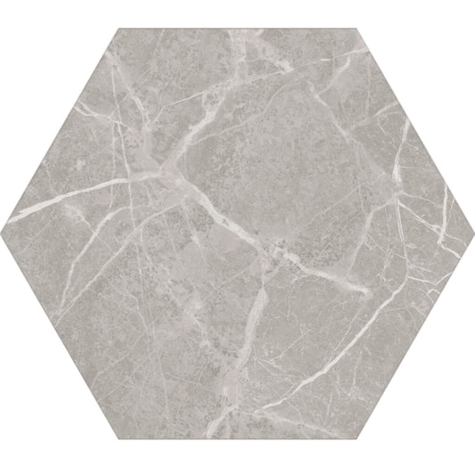 Hexagonal 17 Grey Athens - 17 x 19,5 cm - Ceramica - 1era